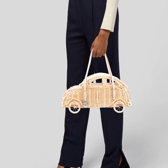 NWT limited edition Kate Spade “Vita Riva Wicker Car Bag” - Picture 9 of 10